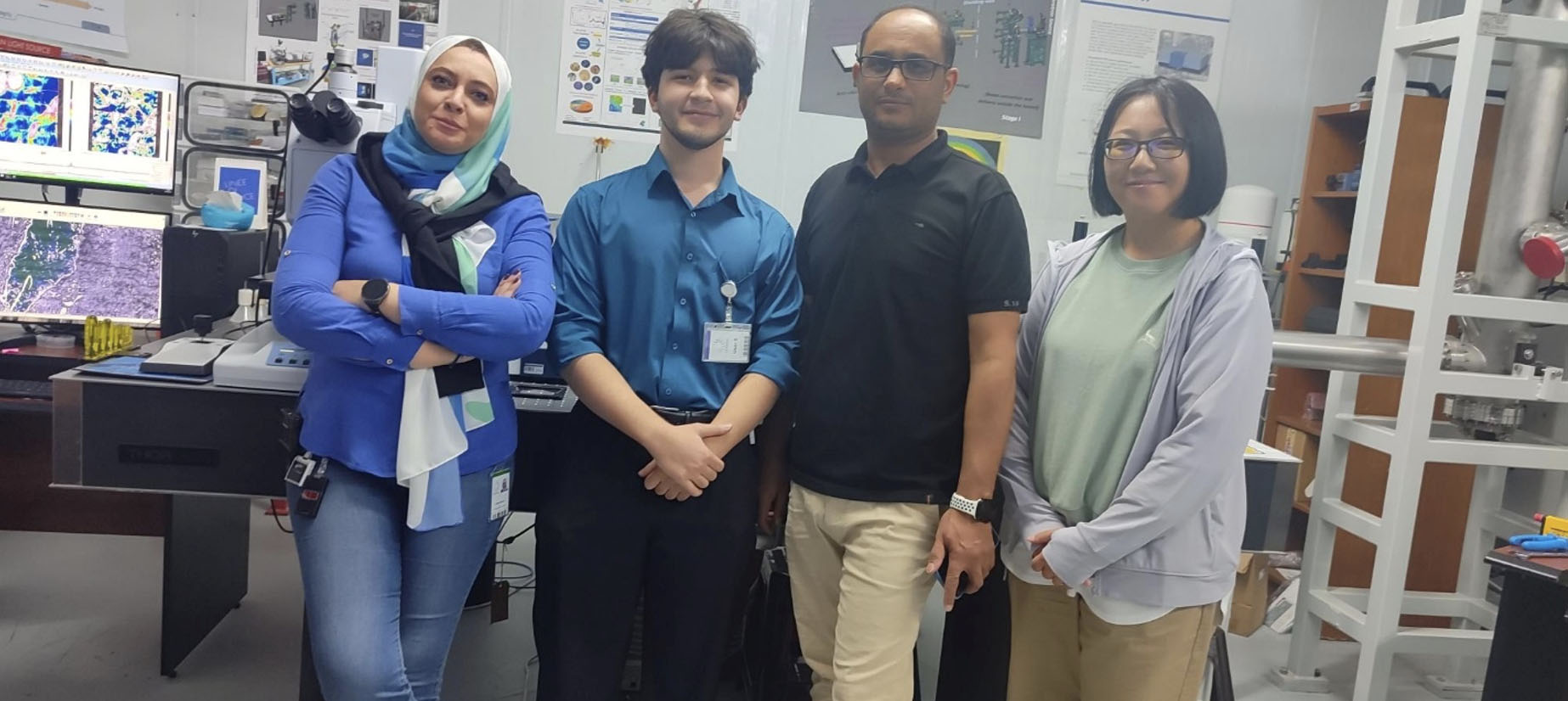 ©SESAME 2025: From left to right: Gihan Kamel, Mohamed Ali Bani Ismael, Khattab Qasem, Yuko Miyauchi.